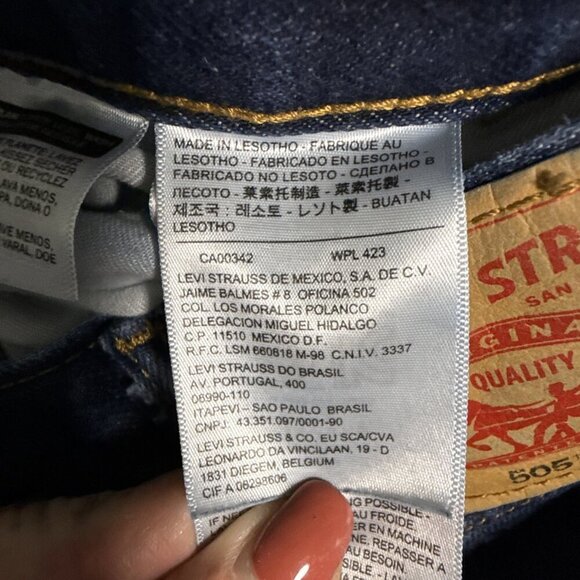 Levis 505 Denim Medium Wash Blue Jeans Men's 40 x 30 Excellent Condition - Picture 3 of 9